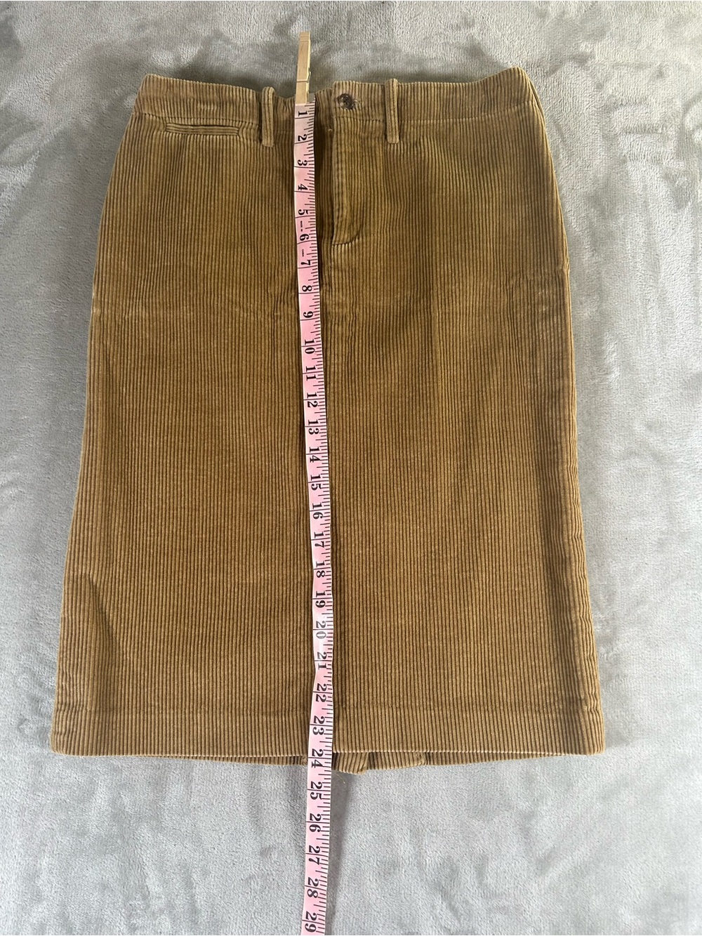 Ralph Lauren Corduroy Pencil Skirt in Camel Brown - Picture 7 of 10